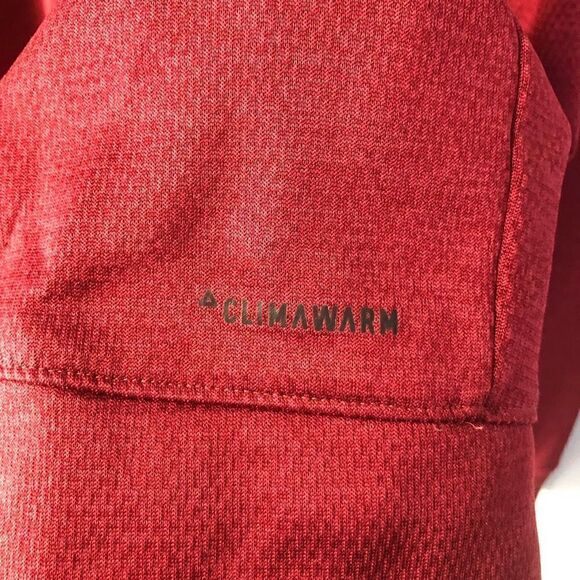 adidas men’s climawarm maroon active hoodie size large - Picture 7 of 12